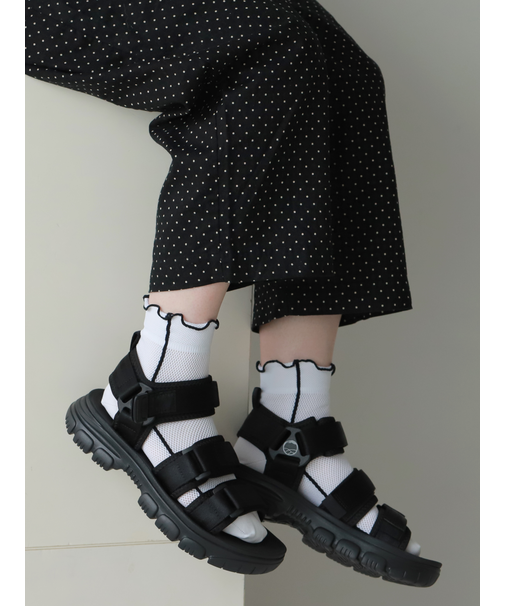 ドライ メロウサイドラインメッシュショートソックス