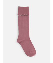 キッズ 折り返し配色ピコハイソックス 19~21cm