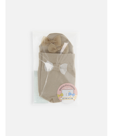 取り外し可能シースルーリボンショートソックス