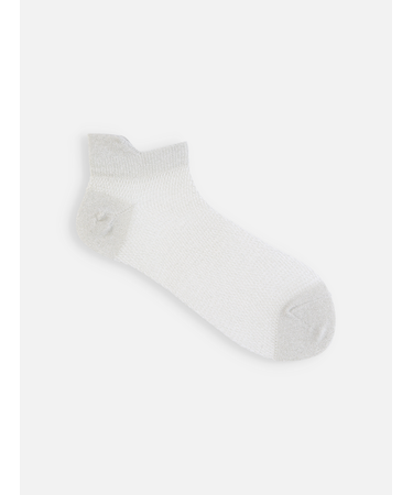 シャイニーラメメッシュアキレスガード付きスニーカー用ソックス