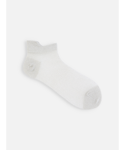 シャイニーラメメッシュアキレスガード付きスニーカー用ソックス