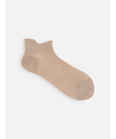 シャイニーラメメッシュアキレスガード付きスニーカー用ソックス