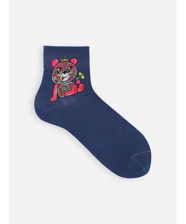 【青山哲士×靴下屋UPDATE】頭の中ver.LOVEビーム プリントソックス