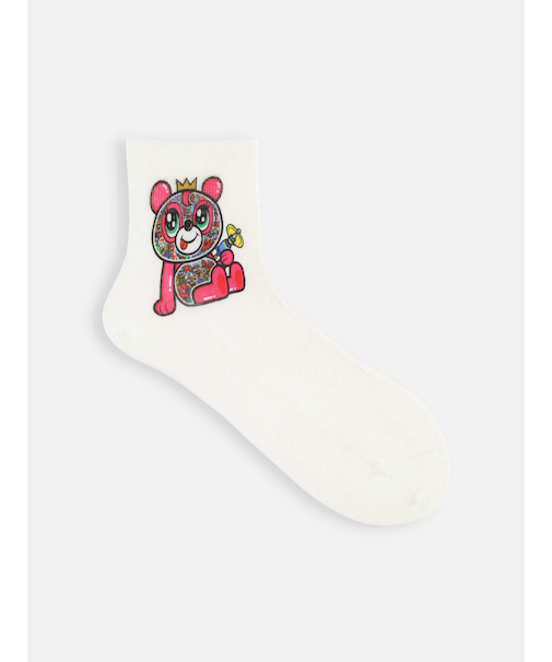 【青山哲士×靴下屋UPDATE】頭の中ver.LOVEビーム プリントソックス