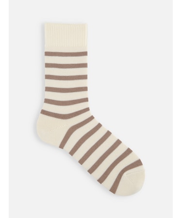 【Tabio MEN】SJボーダークルー丈ソックス