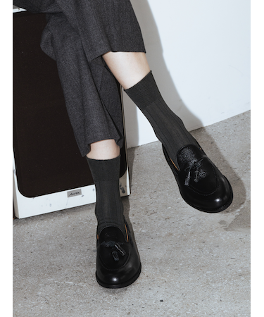 【Tabio MEN】9×2太リブショート丈ソックス