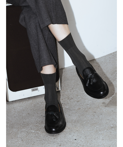 【Tabio MEN】9×2太リブショート丈ソックス