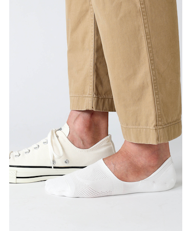 【Tabio MEN】GOODFOOT/COOLMESH脱げにくいカバーソックス(Lサイズ)