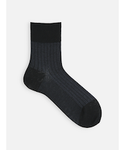 【Tabio MEN】綿麻JQストライプショートソックス(27.0~29.0cm)