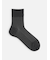 【Tabio MEN】綿麻JQストライプショートソックス(27.0～29.0cm)