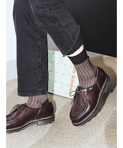 【Tabio MEN】綿麻JQストライプショートソックス(27.0～29.0cm)