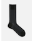 【Tabio MEN】綿麻JQストライプレギュラーソックス(27.0～29.0cm)