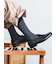 【Tabio MEN】綿麻JQストライプレギュラーソックス(27.0～29.0cm)