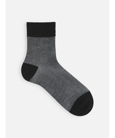 【Tabio MEN】ラミー混3面切り替えメッシュショートソックス
