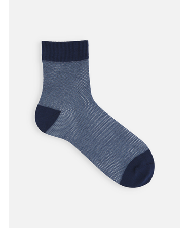 【Tabio MEN】ラミー混3面切り替えメッシュショートソックス