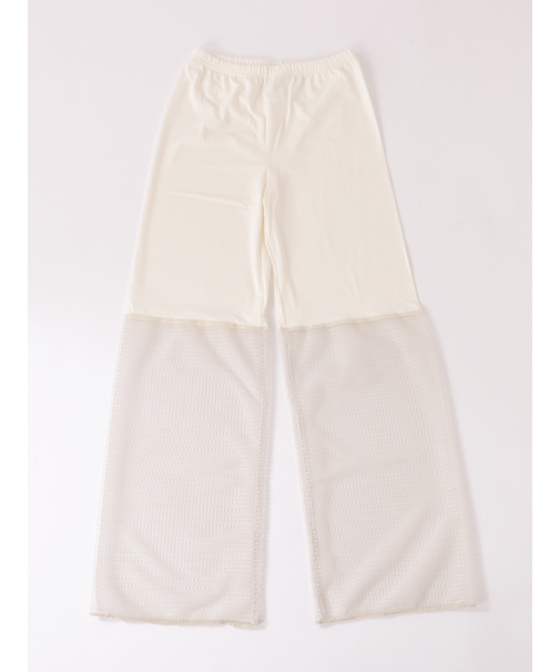 縫製ラッセルレースレギンス11分丈