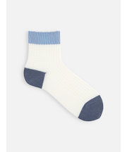 【Tabio MEN】綿麻切替ワッフルショート丈ソックス