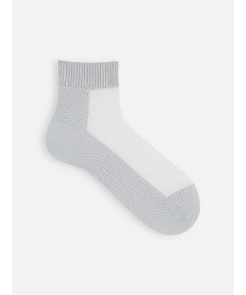 【Tabio MEN】つま先までメッシュバイカラーショートソックス