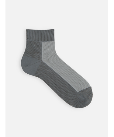 【Tabio MEN】つま先までメッシュバイカラーショート丈ソックス