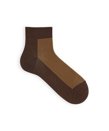 【Tabio MEN】つま先までメッシュバイカラーショートソックス