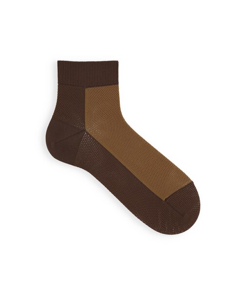 【Tabio MEN】つま先までメッシュバイカラーショートソックス