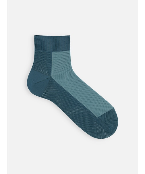 【Tabio MEN】つま先までメッシュバイカラーショートソックス