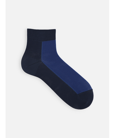 【Tabio MEN】つま先までメッシュバイカラーショート丈ソックス