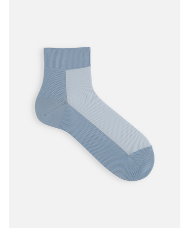 【Tabio MEN】つま先までメッシュバイカラーショート丈ソックス