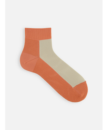 【Tabio MEN】つま先までメッシュバイカラーショート丈ソックス