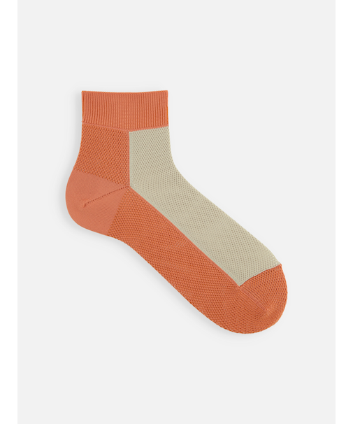 【Tabio MEN】つま先までメッシュバイカラーショート丈ソックス