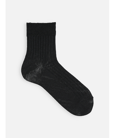 【Tabio MEN】和紙2×2リブショート丈ソックス