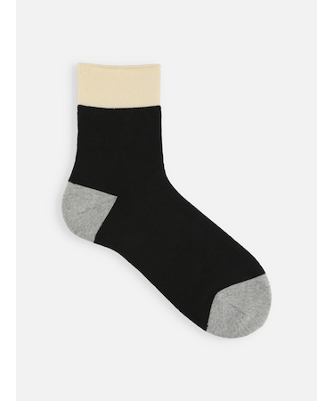 【メンズ】ソフトパイルゴムゆる2面切替ショートソックス