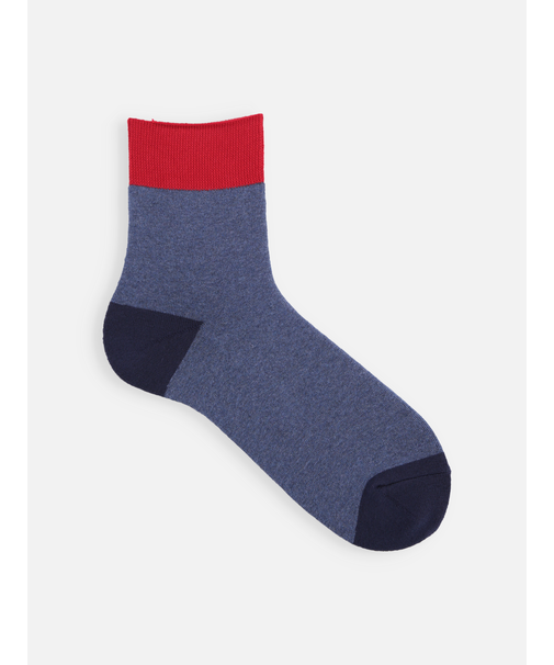 【メンズ】ソフトパイルゴムゆる2面切替ショートソックス