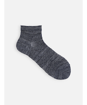 Newピュアリネンメッシュボーダーショートソックス