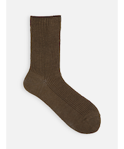 麻 1×1リブソックス