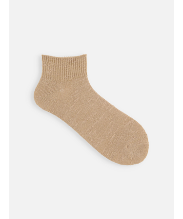 さっぱりさらさら綿麻ゴム長ショートソックス