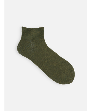 さっぱりさらさら綿麻ゴム長ショートソックス