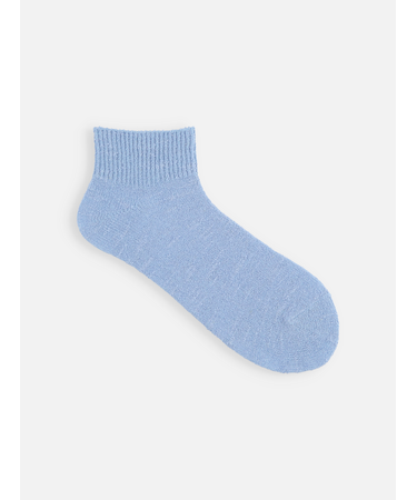 さっぱりさらさら綿麻ゴム長ショートソックス