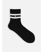 RL ポニー刺繍２本ラインショートソックス