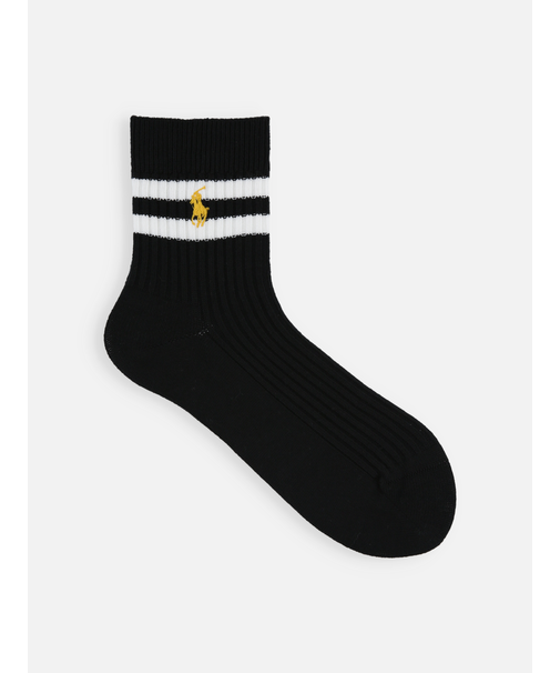 RL ポニー刺繍２本ラインショートソックス