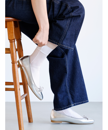 縫製シースルーショートソックス