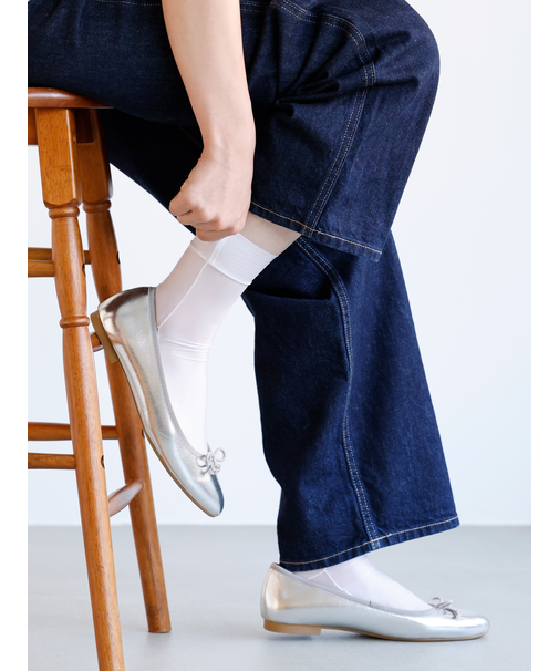 縫製シースルーショートソックス