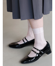 縫製シースルーショートソックス