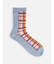 シアーフロントチェックソックス