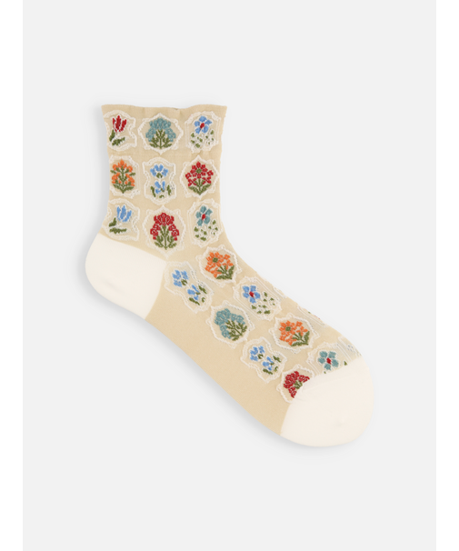 フロートシーリングスタンプ柄ショートソックス