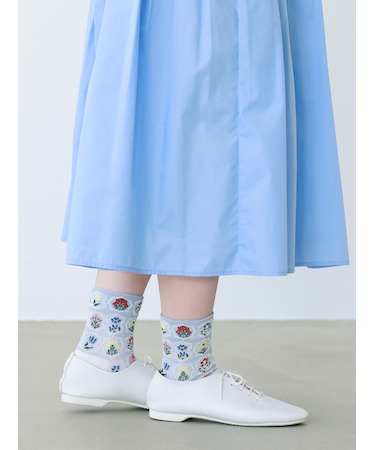 フロートシーリングスタンプ柄ショートソックス
