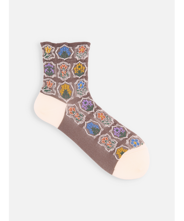 フロートシーリングスタンプ柄ショートソックス