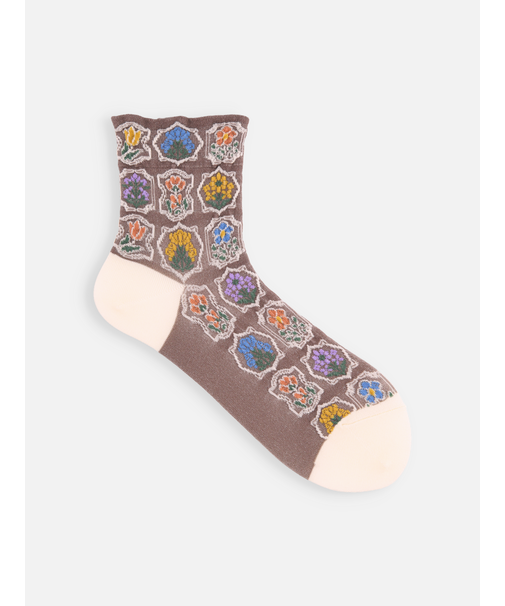 フロートシーリングスタンプ柄ショートソックス