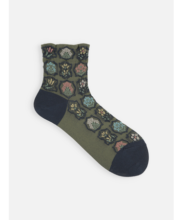 フロートシーリングスタンプ柄ショートソックス