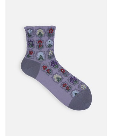 フロートシーリングスタンプ柄ショートソックス